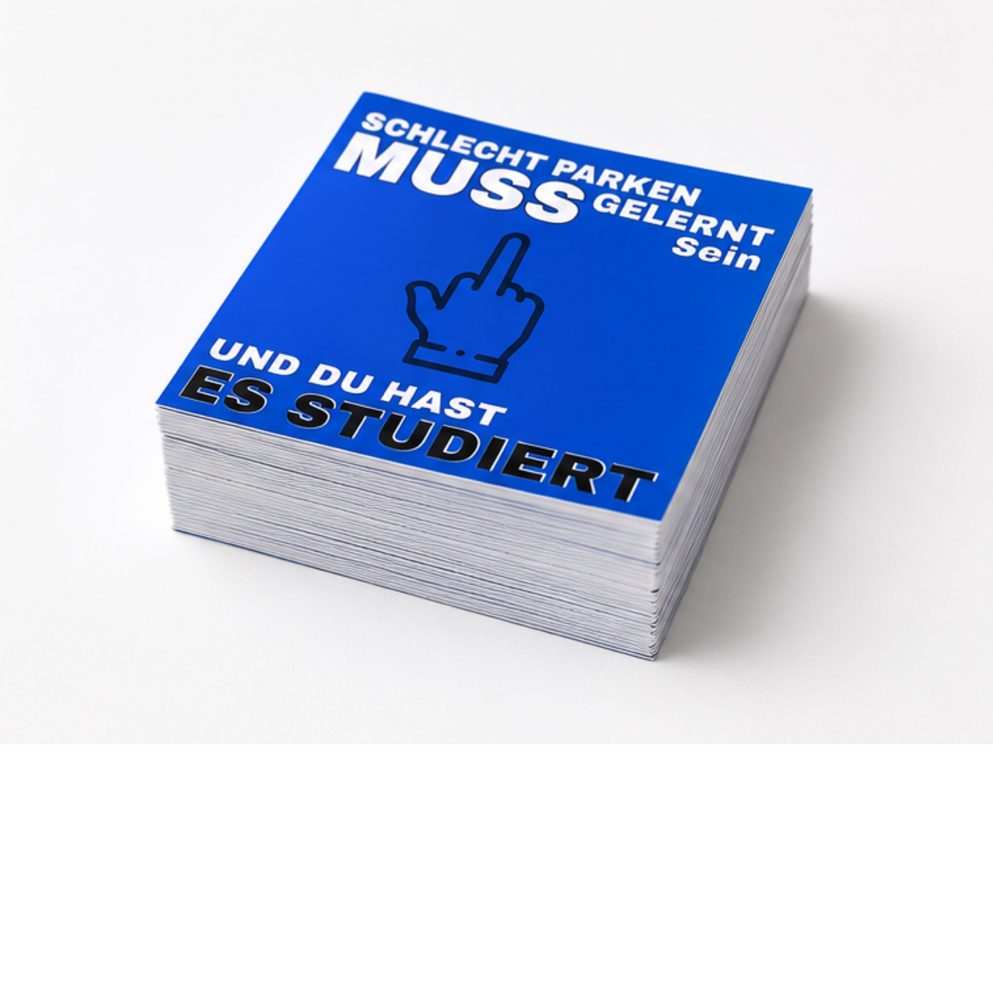 Schlecht Parken muss gelernt sein Sticker 10er Set