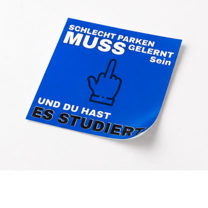 Schlecht Parken muss gelernt sein Sticker 10er Set