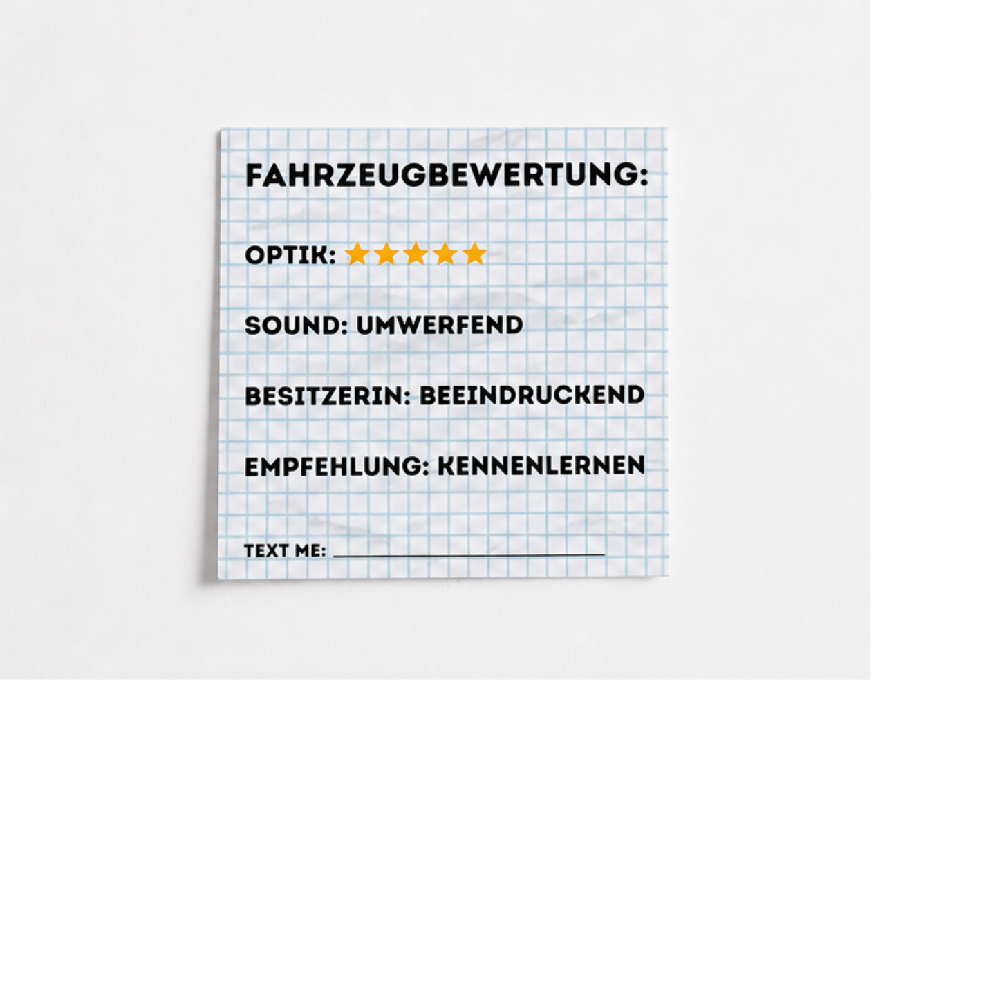 Fahrzeugbewertung Sticker 10er Set
