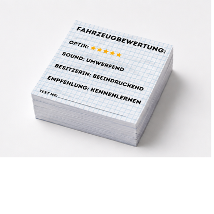 Fahrzeugbewertung Sticker 10er Set