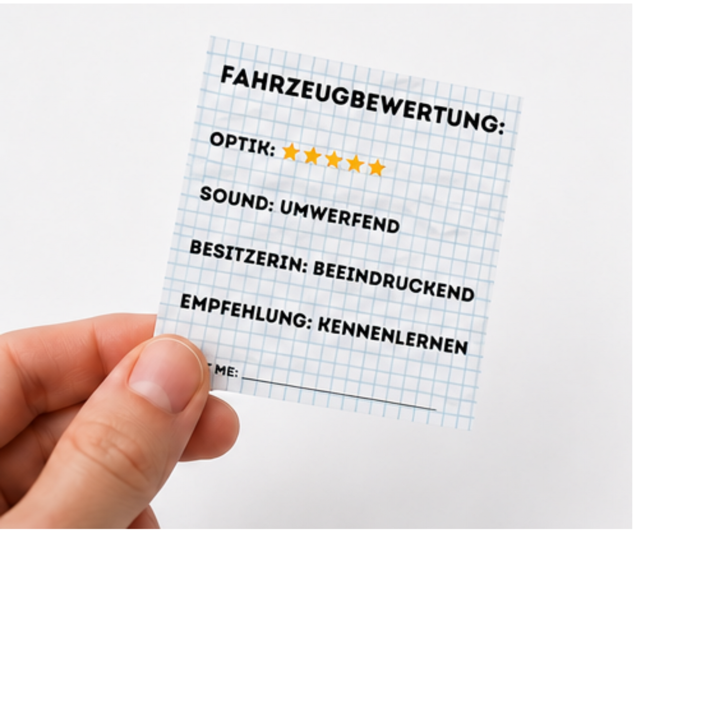 Fahrzeugbewertung Sticker 10er Set