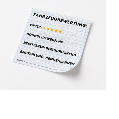 Fahrzeugbewertung Sticker 10er Set