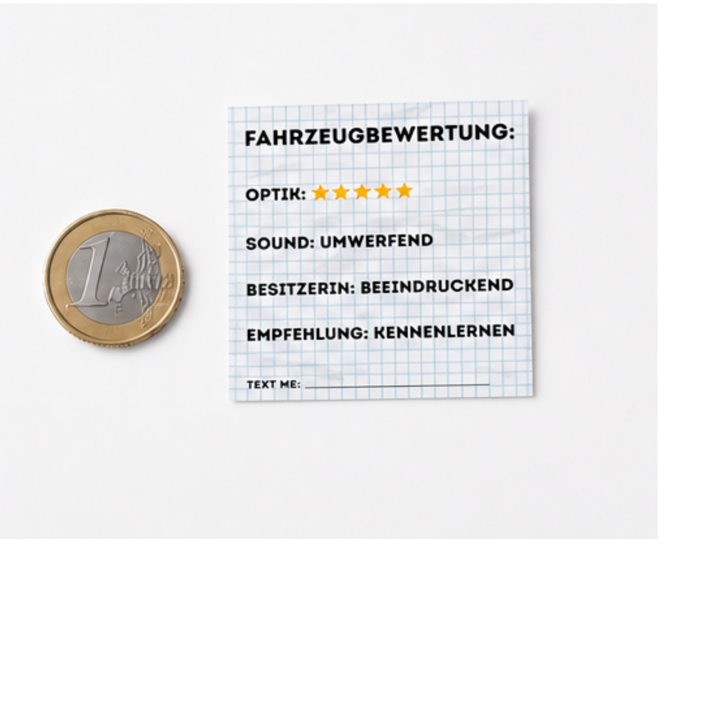 Fahrzeugbewertung Sticker 10er Set