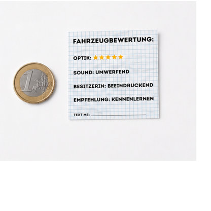 Fahrzeugbewertung Sticker 10er Set