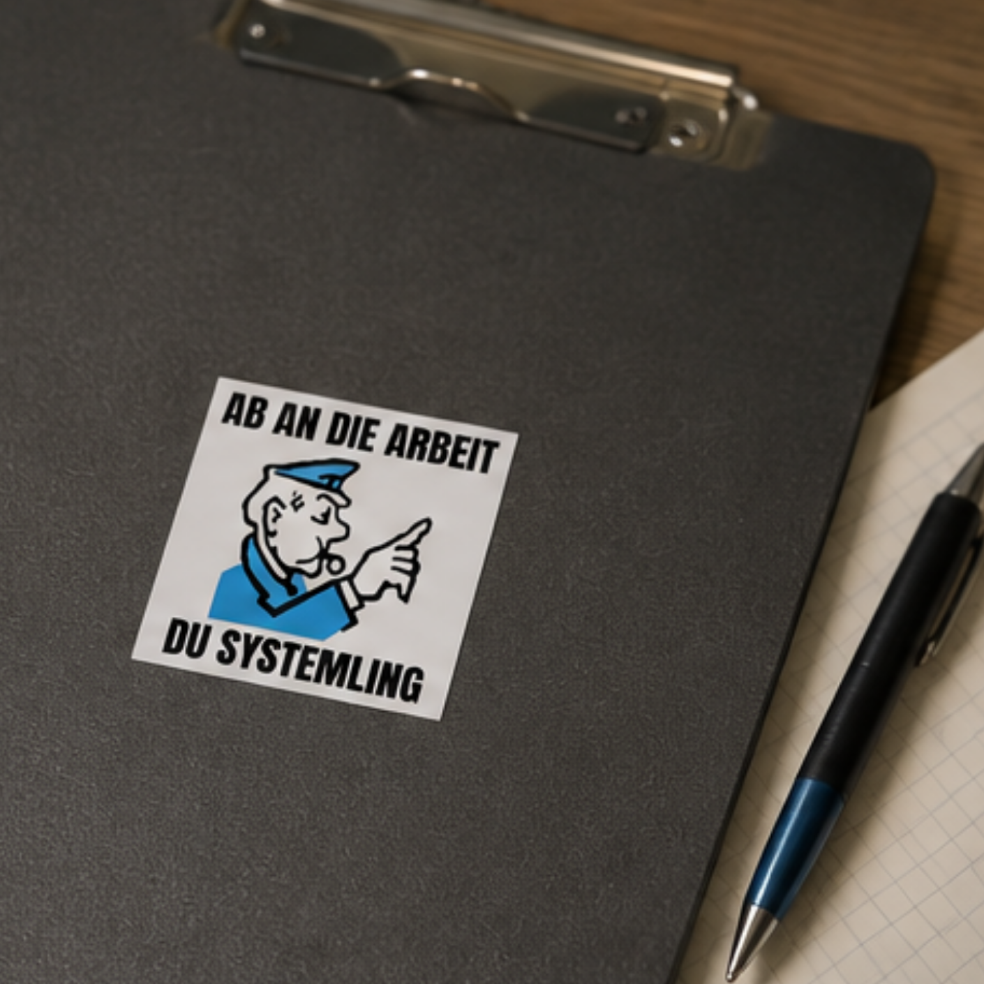 10er Set „Ab an die Arbeit, du Systemling“ Sticker