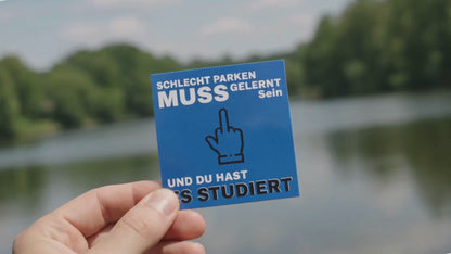 Schlecht Parken muss gelernt sein Sticker 10er Set